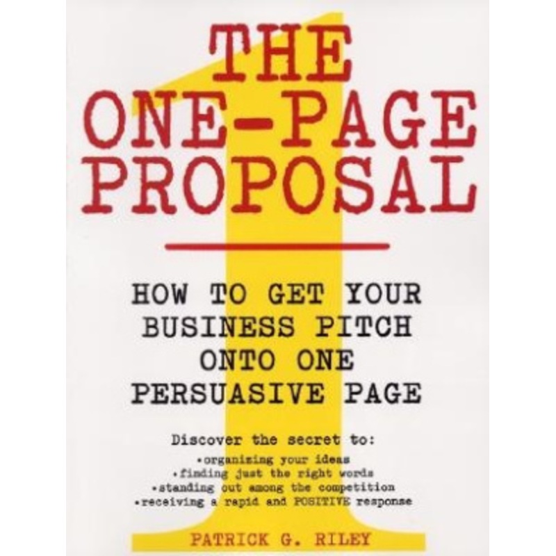 The One-Page Proposal
