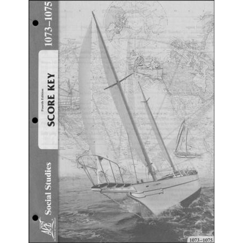 4th Edition Social Studies Score Keys 1073-1075 Grade 7