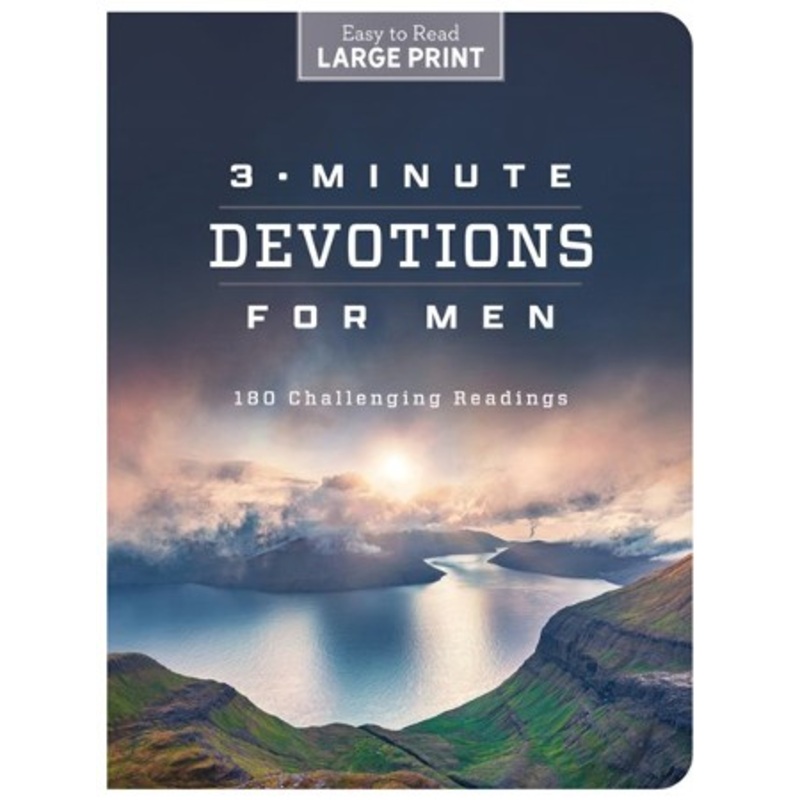 3-Minute Devotions for Men Large Print: 180 Challenging Readings
