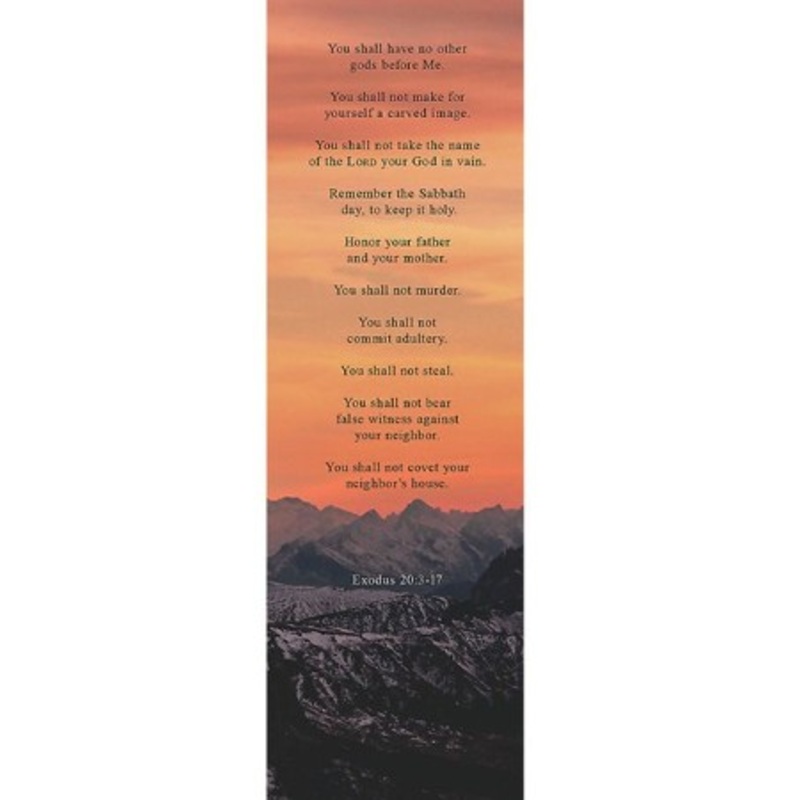 10 Commandments Bookmarks (Exodus 20:3-17) Pack of 25