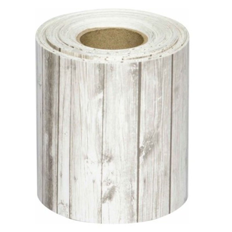 White Wood Straight Rolled Border Trim