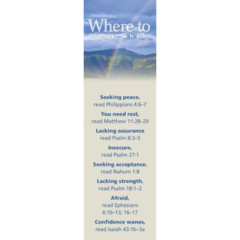 Where to Look When: Seeking Peace, Topic Bookmarks, 25