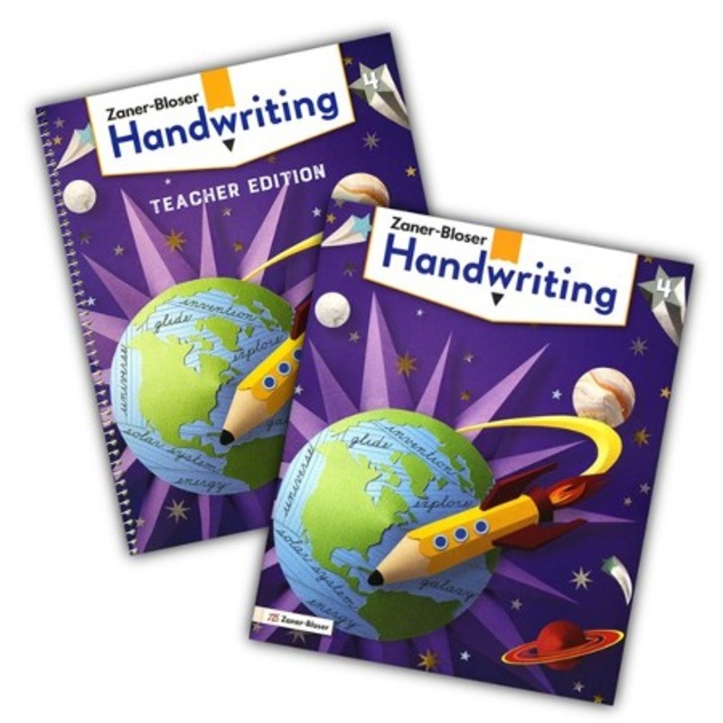 Zaner-Bloser Handwriting Grade 4: Student & Teacher Editions (Homeschool Bundle — 2020 Copyright)