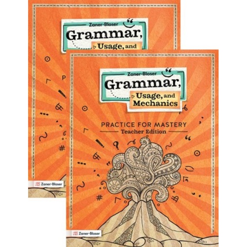 Zaner-Bloser Grammar, Usage and Mechanics Grade 3 Student/Teacher Homeschool Bundle (2021 Edition)
