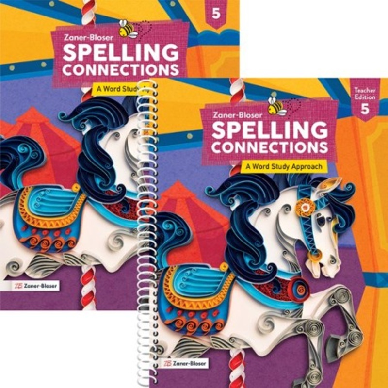 Zaner-Bloser Spelling Connections Grade 5  Student/Teacher Homeschool Bundle (2022 Edition)