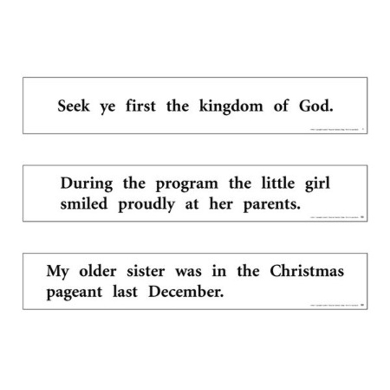 Abeka Sentence Strips, Grade 4