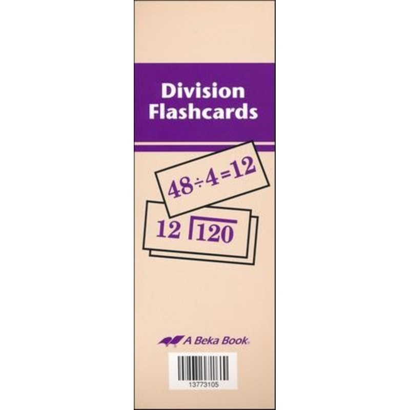 Abeka Division Flash Cards–Grades 2 to 6
